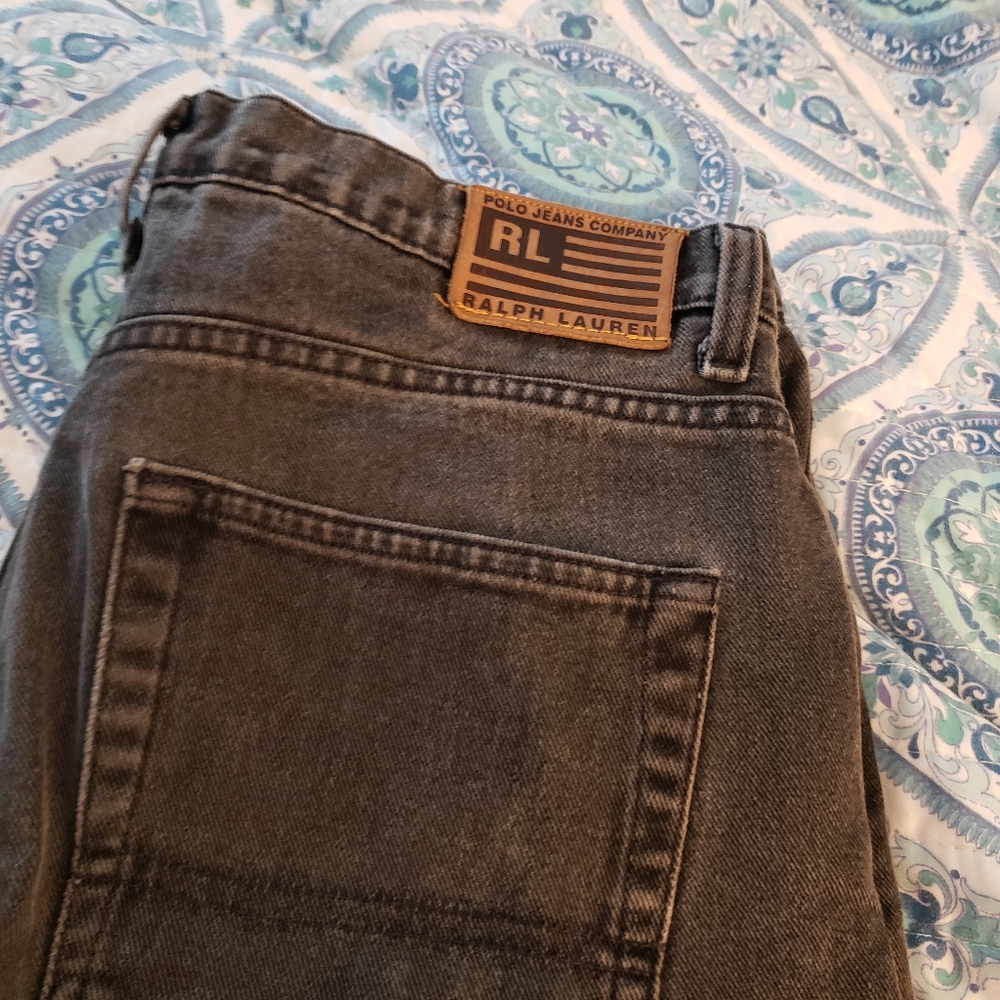 Mens faded black Ralph Lauren jeans